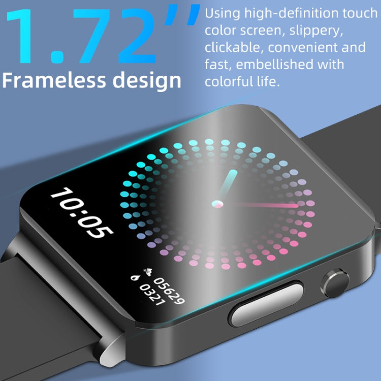 KS03 1.72 inch Color Screen Smart Watch,Support Heart Rate Monitoring / Blood Pressure Monitoring(Black) - free shipping - PMC TechLife - Order now!