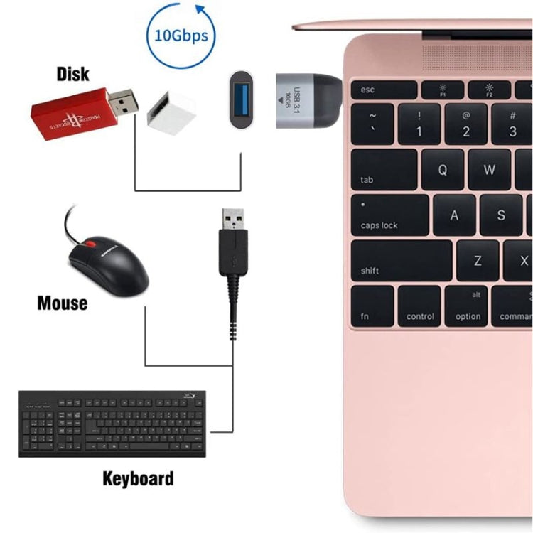 USB 3.0 Type A Female to USB 3.1 Type C Male Host OTG Data 10Gbps Adapter for Laptop & Phone - Cable & Adapters by PMC TechLife | Online Shopping South Africa | PMC TechLife
