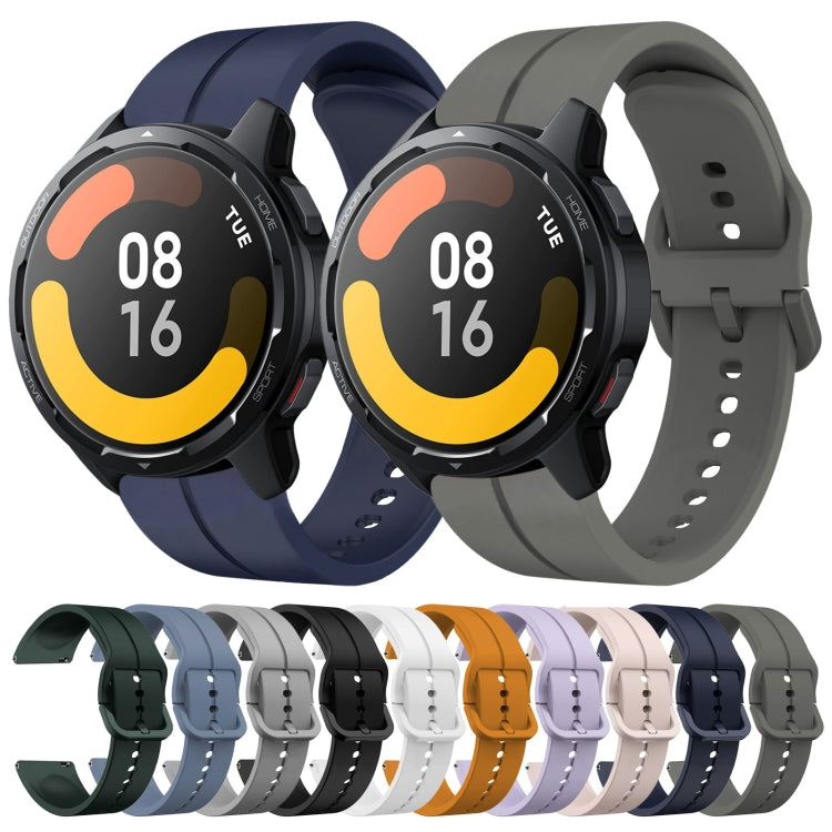 For Xiaomi MI Watch S1 Active 22mm Loop Silicone Watch Band(White) - Watch Bands by PMC TechLife | Online Shopping South Africa | PMC TechLife | Buy Now Pay Later Mobicred