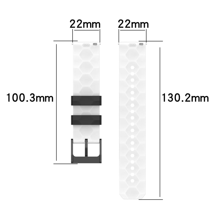 For Xiaomi MI Watch S1 Active 22mm Football Pattern Two-Color Silicone Watch Band(Olive Green + Black) - Watch Bands by PMC TechLife | Online Shopping South Africa | PMC TechLife | Buy Now Pay Later Mobicred