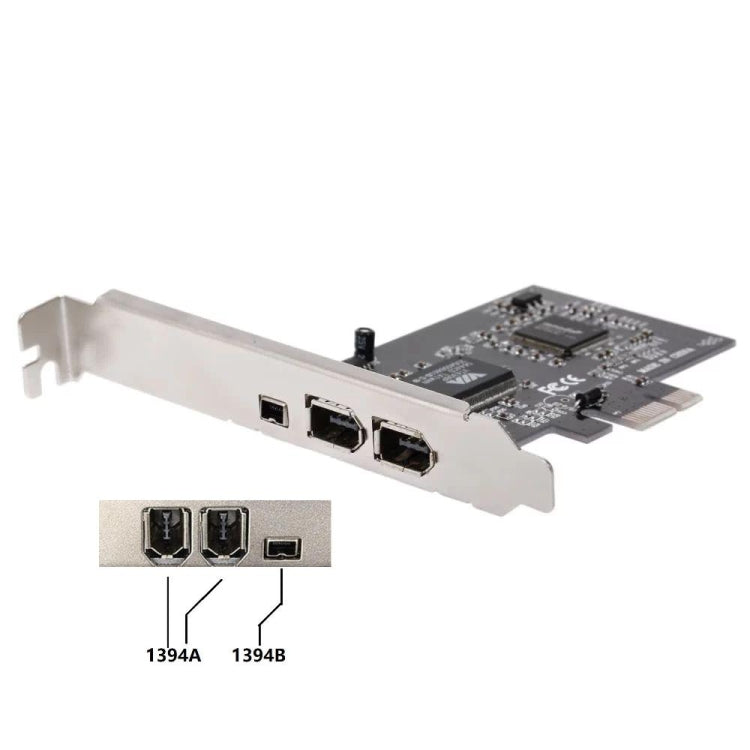 PCI-E 3 Ports 1394a 1394b Firewire Expansion Card 2 x 6 Pin + 1 x 4 Pin for Desktop PC - Add-on Cards by PMC Jewellery | Online Shopping South Africa | PMC Jewellery