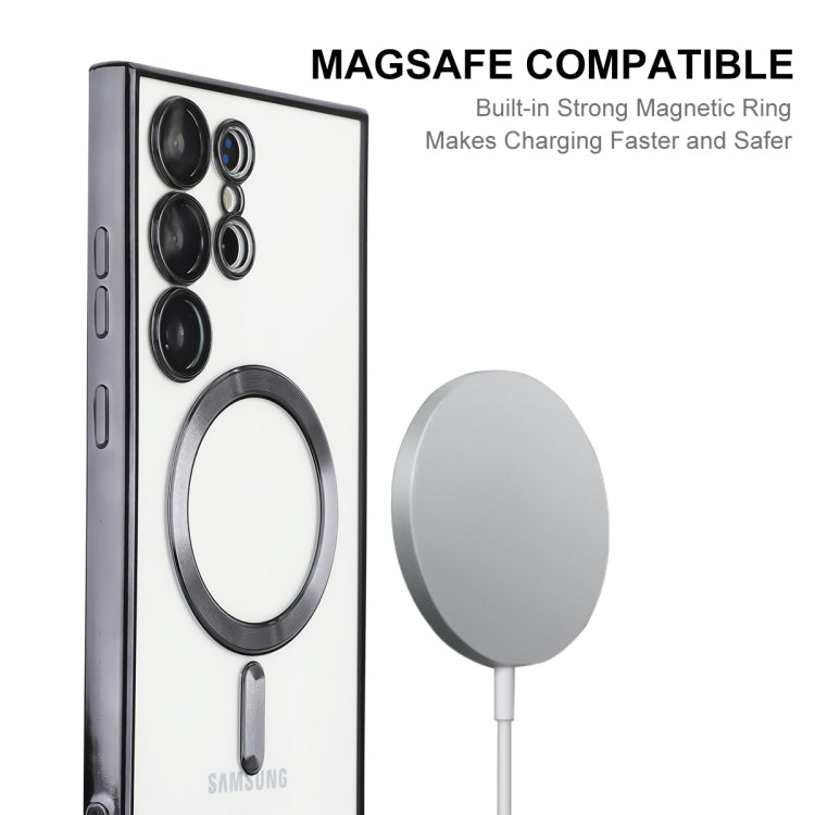 For Samsung Galaxy S23 Ultra 5G ENKAY Electroplated MagSafe Shockproof TPU Phone Case with Lens Film(Black) - Galaxy S23 Ultra 5G Cases by ENKAY | Online Shopping South Africa | PMC TechLife | Buy Now Pay Later Mobicred