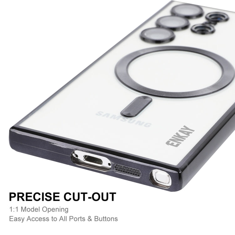 For Samsung Galaxy S23 Ultra 5G ENKAY Electroplated MagSafe Shockproof TPU Phone Case with Lens Film(Light Blue) - free shipping - PMC TechLife - Order now!