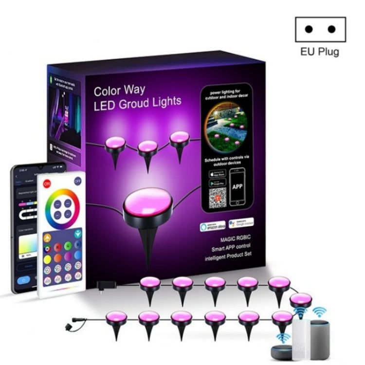 CP01 Outdoor WIFI Smart APP Control Garden Lamp Music Sync Outdoor Ground Lights(EU Plug) - Buried Lights by PMC TechLife | Online Shopping South Africa | PMC TechLife