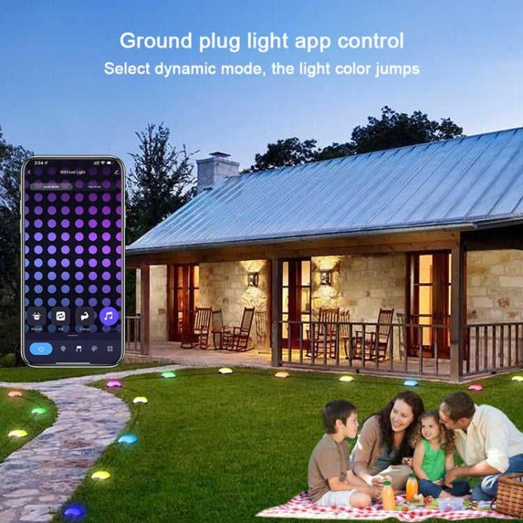 CP01 Outdoor WIFI Smart APP Control Garden Lamp Music Sync Outdoor Ground Lights(US Plug) - Buried Lights by PMC TechLife | Online Shopping South Africa | PMC TechLife