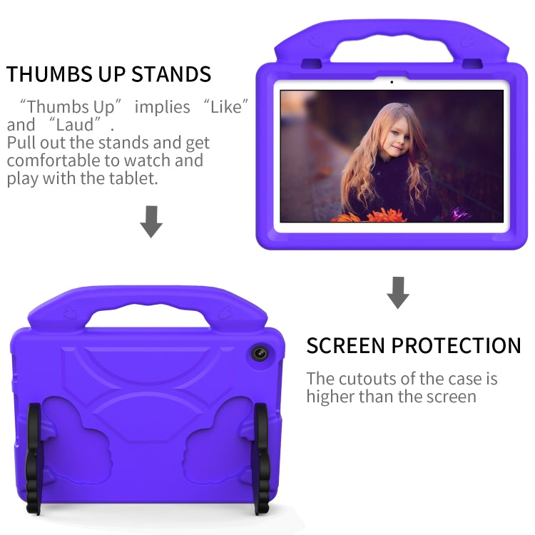 For Lenovo Tab M10 3rd Gen 10.1 TB-328 Thumb Bracket EVA Shockproof Tablet Case(Purple) - free shipping - PMC TechLife - Order now!