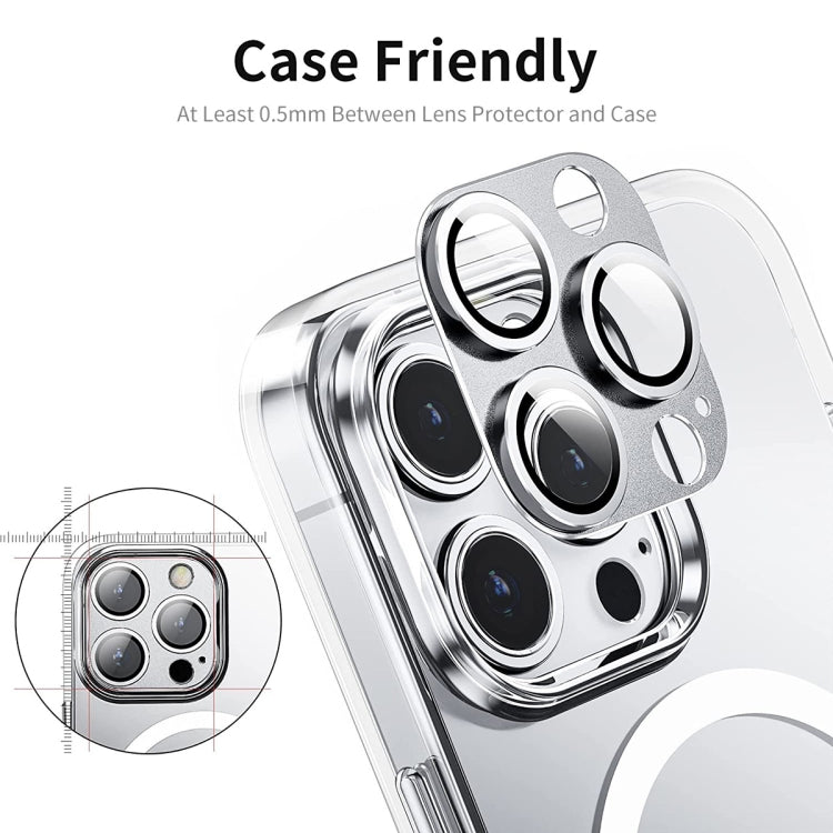 For iPhone 13 Pro / 13 Pro Max ENKAY Hat-Prince Anti-reflection Camera Lens Aluminium Alloy Tempered Glass Film(Black) - iPhone 13 Pro Tempered Glass by ENKAY | Online Shopping South Africa | PMC TechLife | Buy Now Pay Later Mobicred