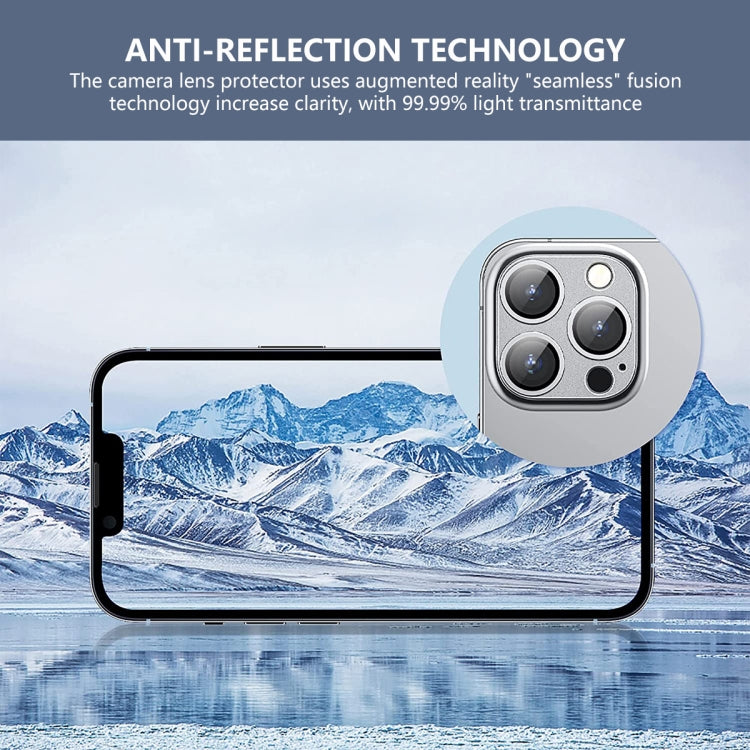 For iPhone 13 Pro / 13 Pro Max ENKAY Hat-Prince Anti-reflection Camera Lens Aluminium Alloy Tempered Glass Film(Black) - iPhone 13 Pro Tempered Glass by ENKAY | Online Shopping South Africa | PMC TechLife | Buy Now Pay Later Mobicred