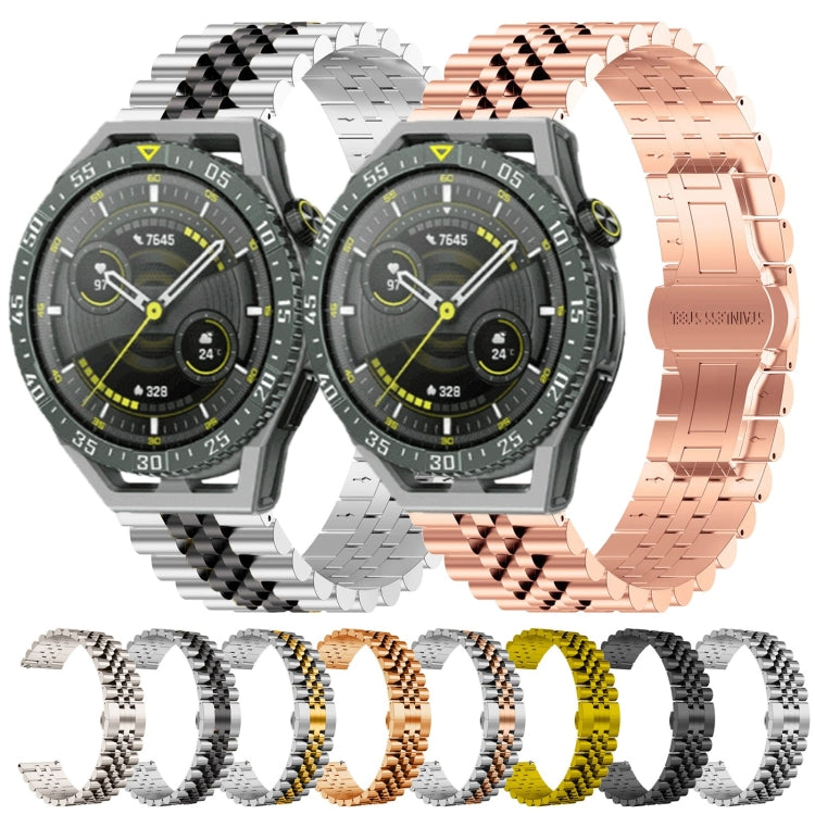 For Huawei Watch GT3 SE Five Bull Half Round Stainless Steel Watch Band + Strap Removal Tool(Silver) -  by PMC TechLife | Online Shopping South Africa | PMC TechLife