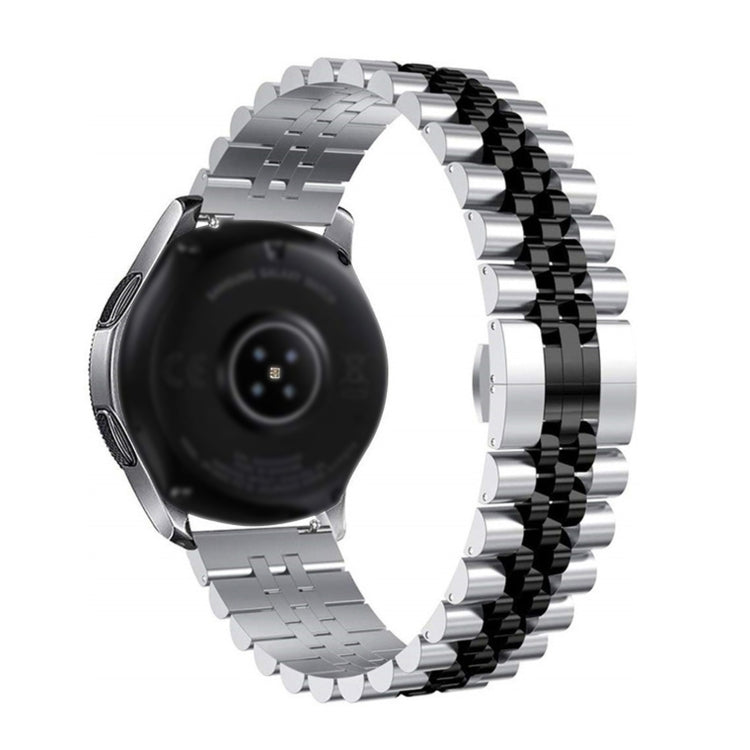 For Huawei Watch GT Runner Five Bull Half Round Stainless Steel Watch Band + Strap Removal Tool(Silver+Black) -  by PMC TechLife | Online Shopping South Africa | PMC TechLife