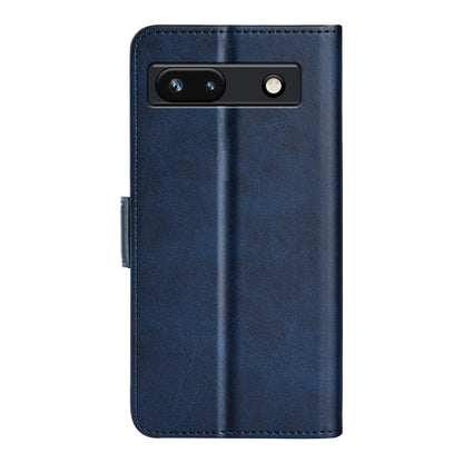 For Google Pixel 7a Dual-side Magnetic Buckle Leather Phone Case(Dark Blue) - Google Cases by PMC Jewellery | Online Shopping South Africa | PMC Jewellery