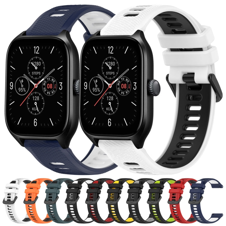 For Amazfit GTS 4 20mm Sports Two-Color Silicone Watch Band(Red+Black) -  by PMC TechLife | Online Shopping South Africa | PMC TechLife