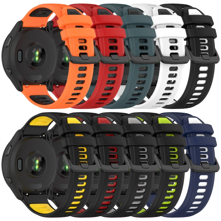 For Amazfit GTS 2 Mini 20mm Sports Two-Color Silicone Watch Band(Black+White) - Smart Wear by PMC Jewellery | Online Shopping South Africa | PMC Jewellery