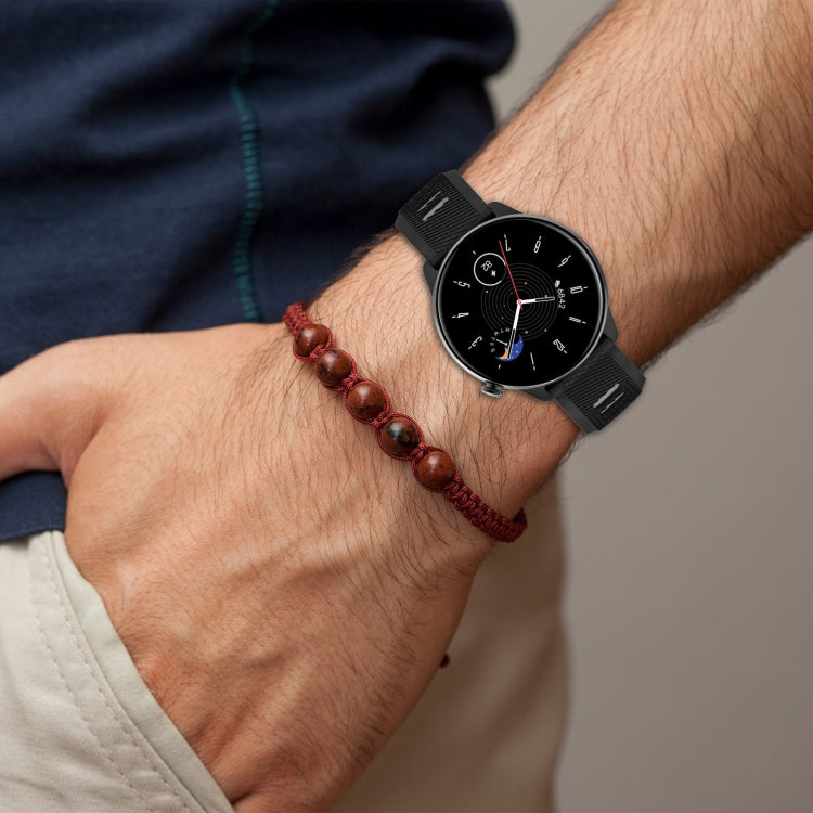 For Xiaomi MI Watch Color 2 22mm Sports Two-Color Steel Buckle Silicone Watch Band(Pink+White) - Smart Wear by PMC TechLife | Online Shopping South Africa | PMC TechLife