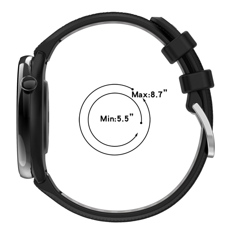 For Xiaomi Watch S1 Active 22mm Sports Two-Color Steel Buckle Silicone Watch Band(Black+Grey) - Smart Wear by PMC Jewellery | Online Shopping South Africa | PMC Jewellery