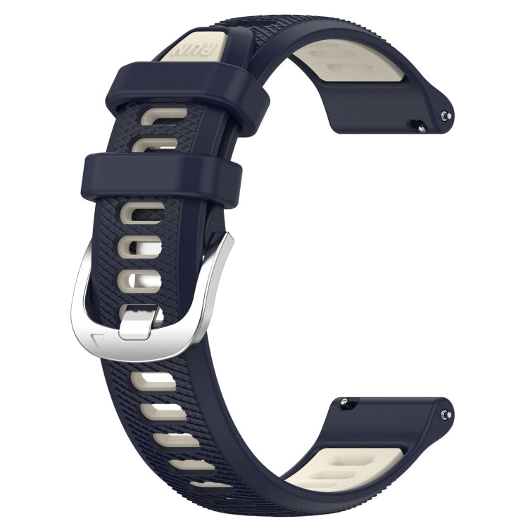 For Xiaomi Watch S1 Active 22mm Sports Two-Color Steel Buckle Silicone Watch Band(Midnight Blue+Starlight) - Smart Wear by PMC TechLife | Online Shopping South Africa | PMC TechLife