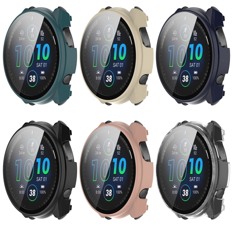 For Garmin Forerunner 965 PC + Toughened Film Integrated Watch Protective Case(Transparent) - Smart Wear by PMC TechLife | Online Shopping South Africa | PMC TechLife