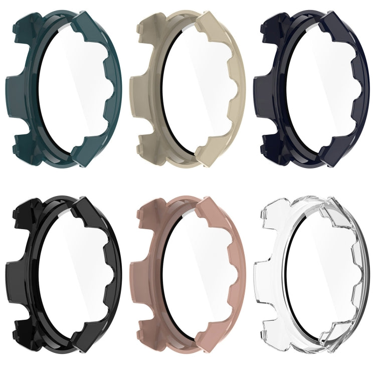 For Garmin Forerunner 965 PC + Toughened Film Integrated Watch Protective Case(Blue) - Smart Wear by PMC TechLife | Online Shopping South Africa | PMC TechLife