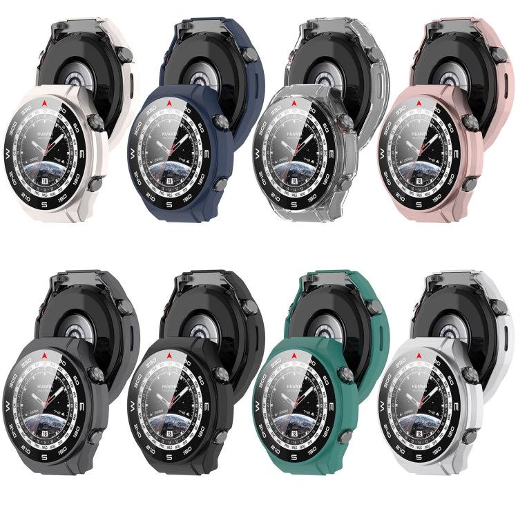 For Huawei Watch Ultimate PC+ Toughened Film Integrated Watch Protective Case(Sliver) - Smart Wear by PMC TechLife | Online Shopping South Africa | PMC TechLife