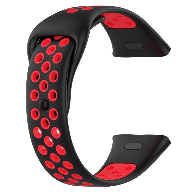 For Redmi Watch 3 Sports Two-Color Silicone Watch Band(Black+Red) - Smart Wear by PMC TechLife | Online Shopping South Africa | PMC TechLife
