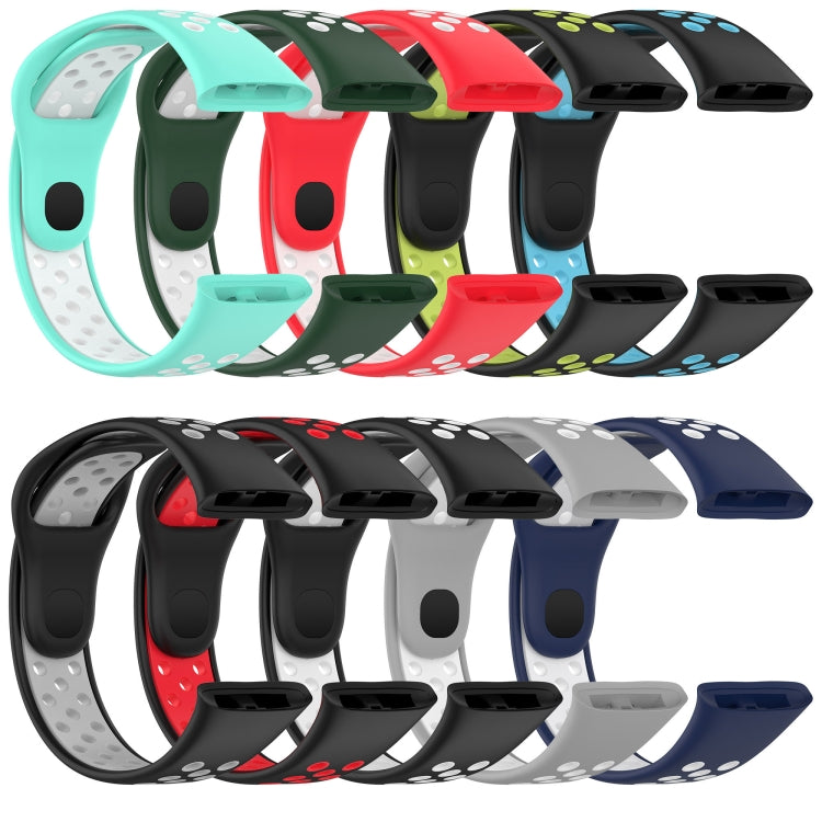 For Redmi Watch 3 Sports Two-Color Silicone Watch Band(Dark Blue+White) - Smart Wear by PMC TechLife | Online Shopping South Africa | PMC TechLife