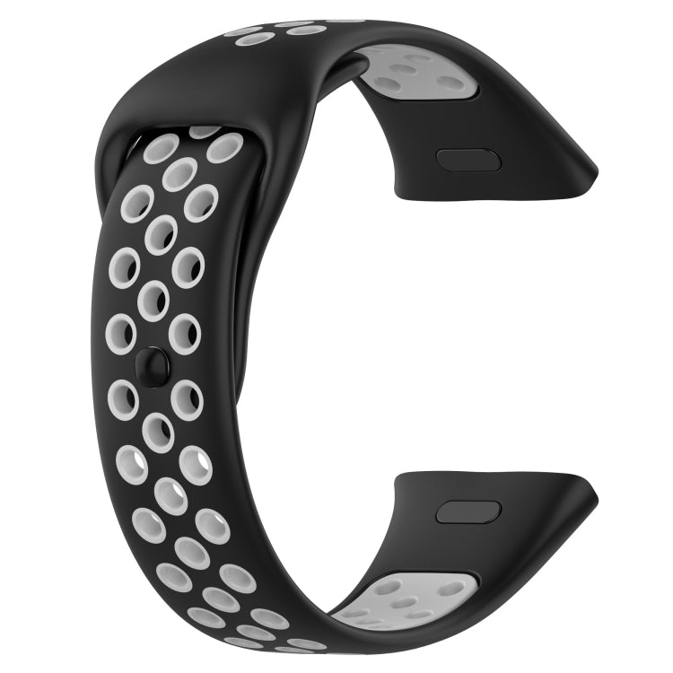 For Redmi Watch 3 Lite Sports Two-Color Silicone Watch Band(Black+Grey) - Smart Wear by PMC TechLife | Online Shopping South Africa | PMC TechLife