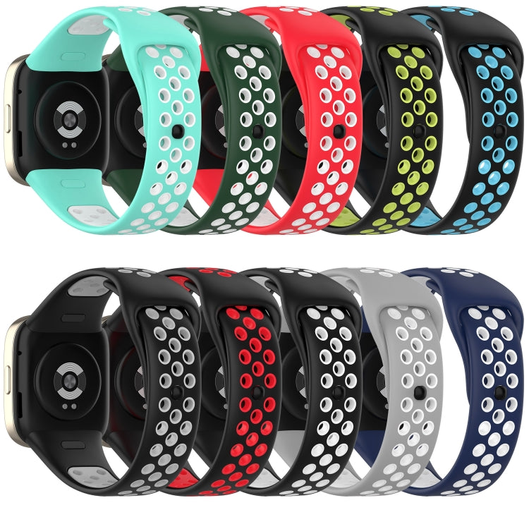 For Redmi Watch 3 Lite Sports Two-Color Silicone Watch Band(Grey+White) - Smart Wear by PMC TechLife | Online Shopping South Africa | PMC TechLife