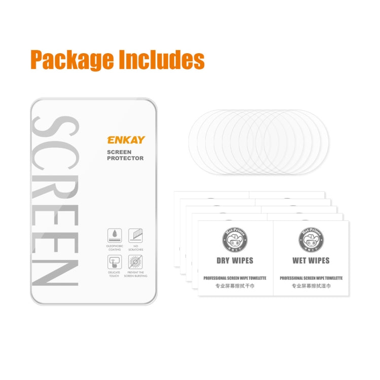 10pcs Compatible with Garmin Compatible witherunner 965 ENKAY 0.2mm 9H Tempered Glass Screen Protector Watch Film - Screen Protector by ENKAY | Online Shopping South Africa | PMC TechLife | Buy Now Pay Later Mobicred