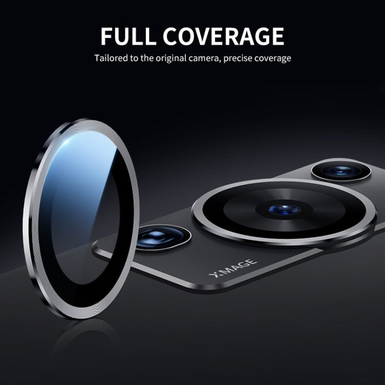 For HUAWEI P60 / P60 Pro / P60 Art ENKAY Hat-Prince 9H Rear Camera Lens Aluminium Alloy Tempered Glass Film(Black) - Huawei Tempered Glass by ENKAY | Online Shopping South Africa | PMC TechLife | Buy Now Pay Later Mobicred
