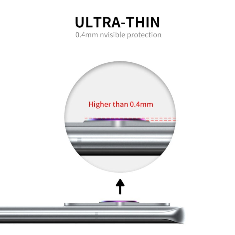 For HUAWEI P60 / P60 Pro / P60 Art ENKAY Hat-Prince 9H Rear Camera Lens Aluminium Alloy Tempered Glass Film(Black) - Huawei Tempered Glass by ENKAY | Online Shopping South Africa | PMC TechLife | Buy Now Pay Later Mobicred