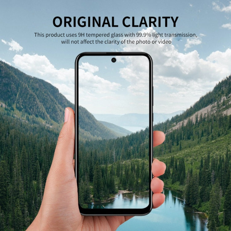For HUAWEI P60 / P60 Pro / P60 Art ENKAY Hat-Prince 9H Rear Camera Lens Aluminium Alloy Tempered Glass Film(Black) - Huawei Tempered Glass by ENKAY | Online Shopping South Africa | PMC TechLife | Buy Now Pay Later Mobicred