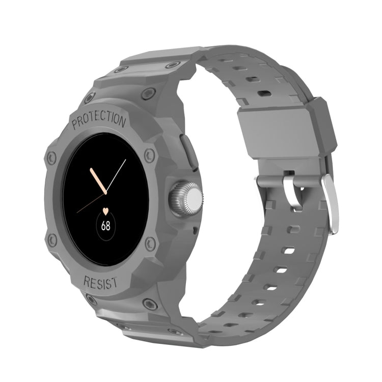 For Google Pixel Watch JUNSUNMAY Integrated TPU Adjustable Elastic Watch Band(Grey) - Watch Bands by JUNSUNMAY | Online Shopping South Africa | PMC TechLife | Buy Now Pay Later Mobicred
