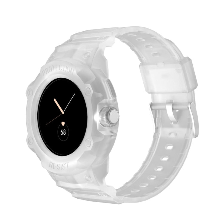 For Google Pixel Watch JUNSUNMAY Integrated TPU Adjustable Elastic Watch Band(Translucent) - Watch Bands by JUNSUNMAY | Online Shopping South Africa | PMC Jewellery