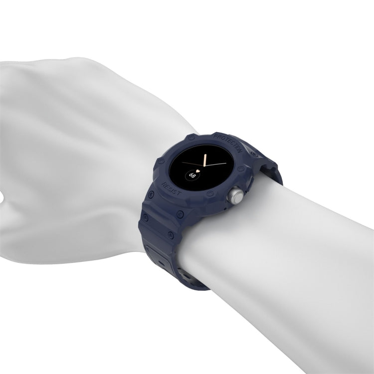 For Google Pixel Watch JUNSUNMAY Integrated TPU Adjustable Elastic Watch Band(Dark Blue) - Watch Bands by JUNSUNMAY | Online Shopping South Africa | PMC TechLife | Buy Now Pay Later Mobicred