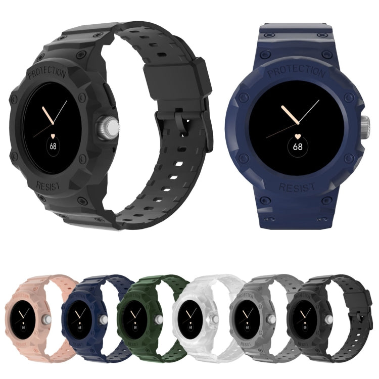 For Google Pixel Watch JUNSUNMAY Integrated TPU Adjustable Elastic Watch Band(Grey) - Watch Bands by JUNSUNMAY | Online Shopping South Africa | PMC Jewellery