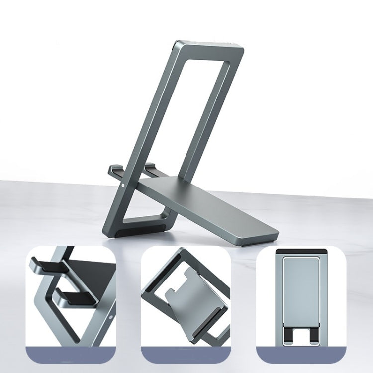 H18 Multifunctional Portable Phone Tablet Desktop Folding Stand(Silver) - Desktop Holder by PMC TechLife | Online Shopping South Africa | PMC TechLife