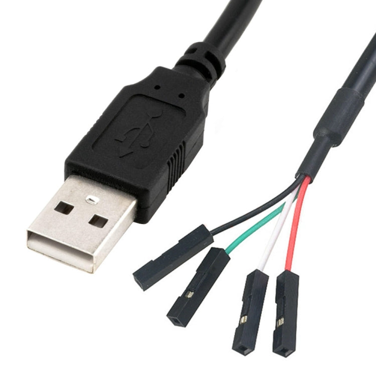 USB Male JUNSUNMAY USB 2.0 A to Female 4 Pin Dupont Motherboard Header Adapter Extender Cable, Length: 0.3m - USB Cable by JUNSUNMAY | Online Shopping South Africa | PMC Jewellery