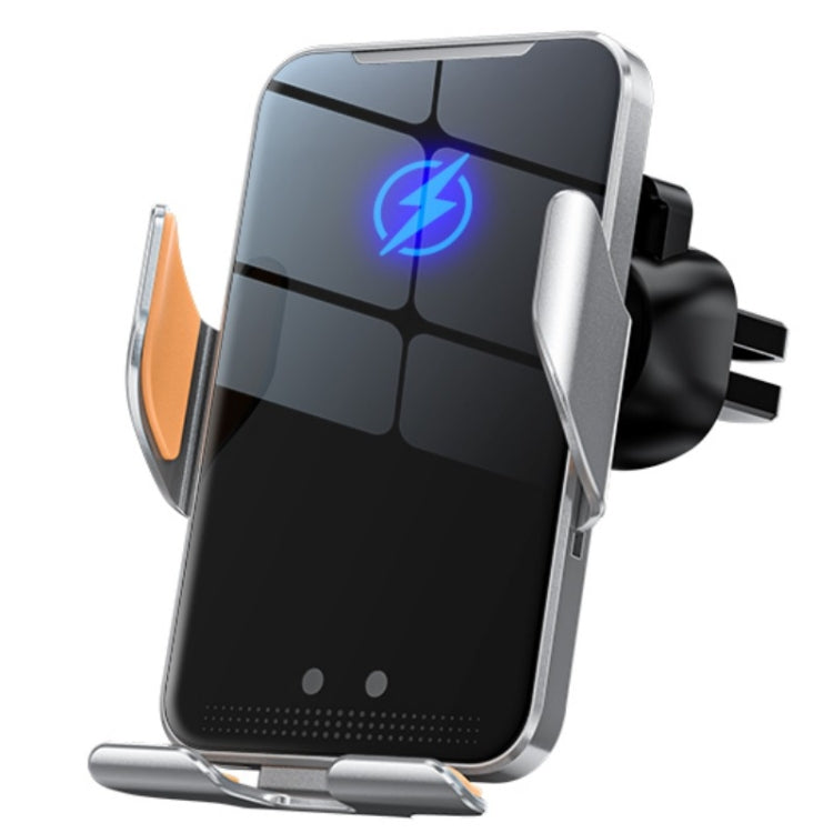C9 Car Wireless Charger Phone Holder Infrared Auto-Clamping Metal Phone Mount Car Charger(Blue) - Wireless Charger Holders by PMC TechLife | Online Shopping South Africa | PMC TechLife