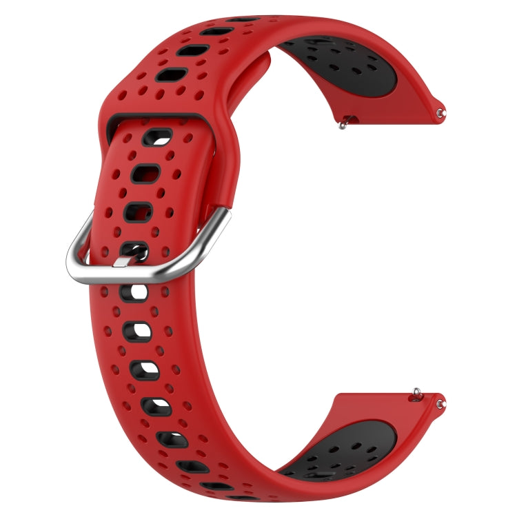 For GarminMove Trend 20mm Breathable Two-Color Silicone Watch Band(Red+Black) - Watch Bands by PMC Jewellery | Online Shopping South Africa | PMC Jewellery