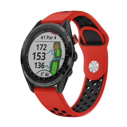 For Garmin Approach S62 22mm Sports Breathable Silicone Watch Band(Red+Black) -  by PMC Jewellery | Online Shopping South Africa | PMC Jewellery