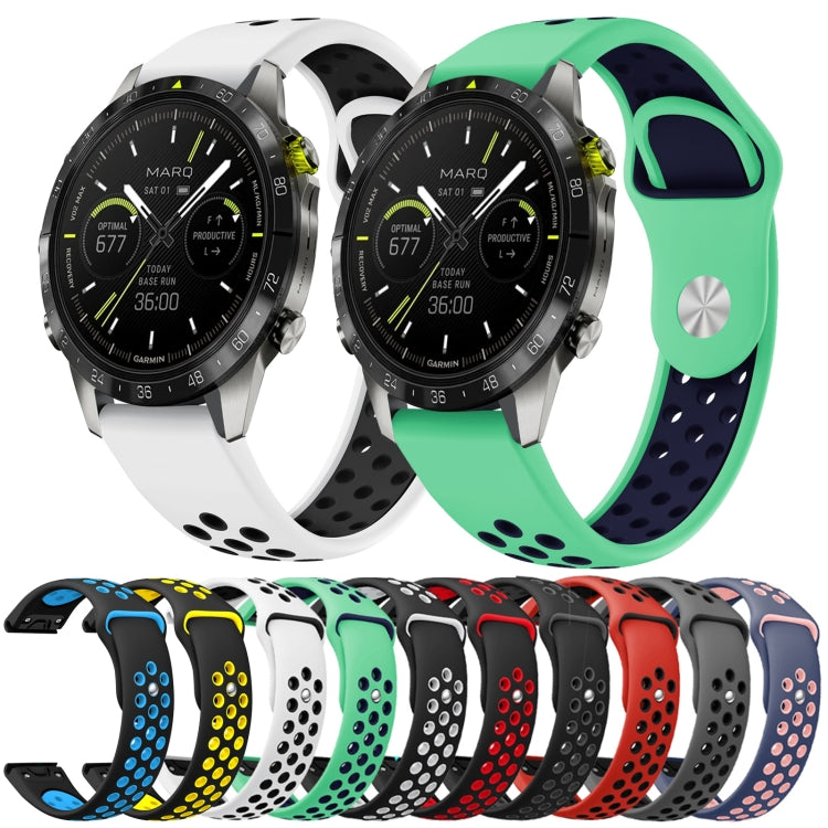 For Garmin Forerunner 955 22mm Sports Breathable Silicone Watch Band(Red+Black) -  by PMC TechLife | Online Shopping South Africa | PMC TechLife