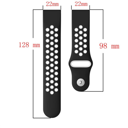 For Garmin Quatix 5 Sapphire 22mm Sports Breathable Silicone Watch Band(Black+Red) -  by PMC Jewellery | Online Shopping South Africa | PMC Jewellery