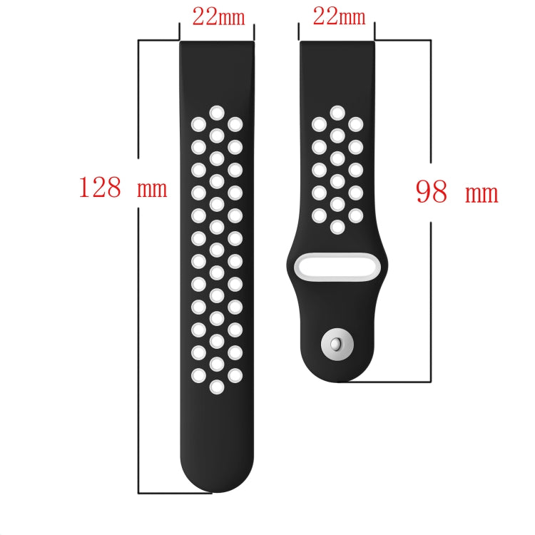 For Garmin Approach S62 22mm Sports Breathable Silicone Watch Band(Black+Red) -  by PMC TechLife | Online Shopping South Africa | PMC TechLife