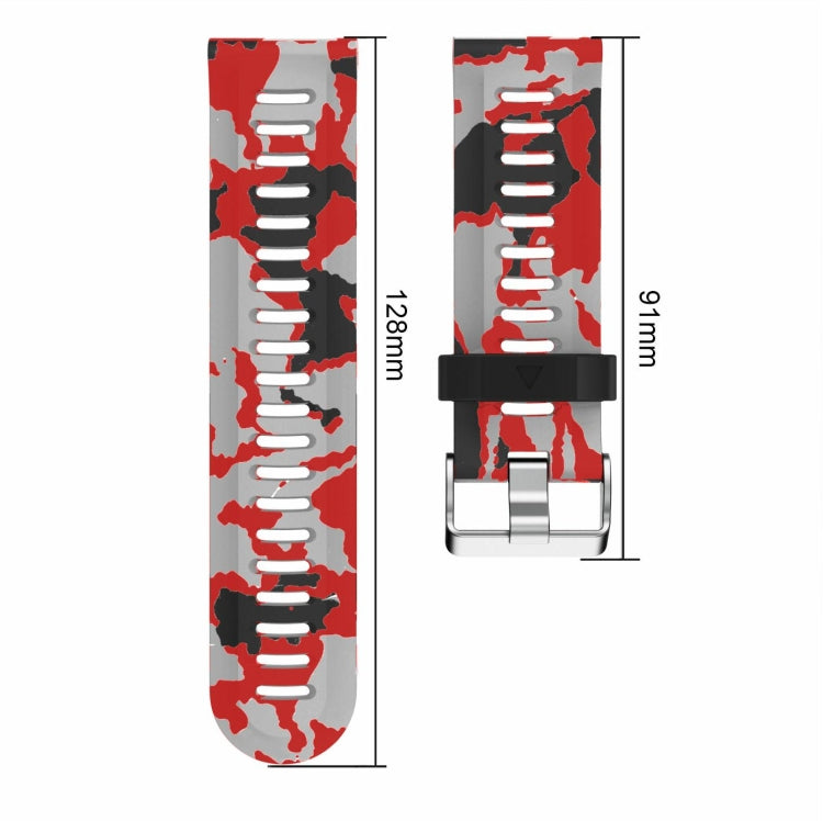 For Garmin Tactix Delta 26mm Camouflage Printed Silicone Watch Band(Army Green+Army Camouflage) -  by PMC Jewellery | Online Shopping South Africa | PMC Jewellery