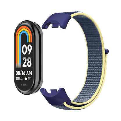 For Xiaomi Mi Band 8 ENKAY Hat-Prince 2 in 1 Set Full Coverage Screen Protector + Nylon Velcro Loop Watch Band(Blue+Green) -  by ENKAY | Online Shopping South Africa | PMC Jewellery