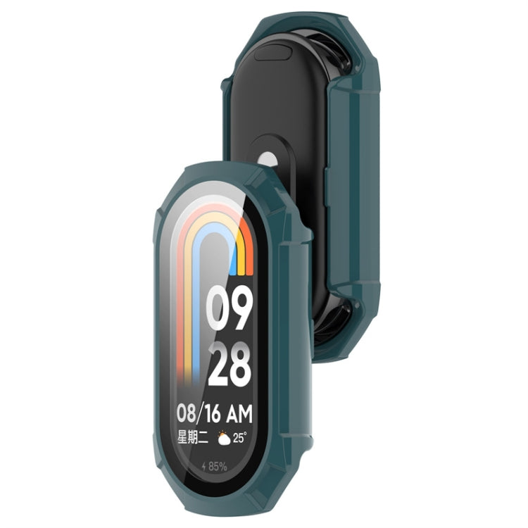 For Xiaomi Mi Band 8 ENKAY Hat-Prince Full Coverage PC Frame + Tempered Glass Film Watch Case(Green) - free shipping - PMC TechLife - Order now!