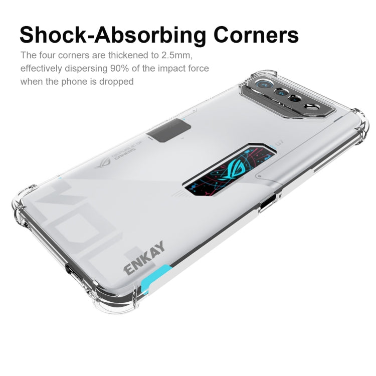 For Asus ROG Phone 7 Ultimate ENKAY Hat-Prince Transparent TPU Shockproof Phone Case - ASUS Cases by ENKAY | Online Shopping South Africa | PMC Jewellery