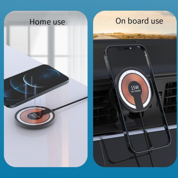 T09 2 in 1 Transparent Car Magnetic Wireless Charger 15W Fast Charging Stand - Car Charger by PMC TechLife | Online Shopping South Africa | PMC TechLife