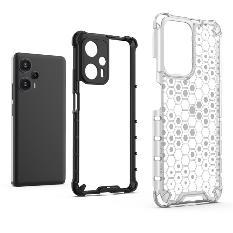 For Xiaomi Poco F5 Pro Shockproof Honeycomb Phone Case(White) - Xiaomi Cases by PMC Jewellery | Online Shopping South Africa | PMC Jewellery