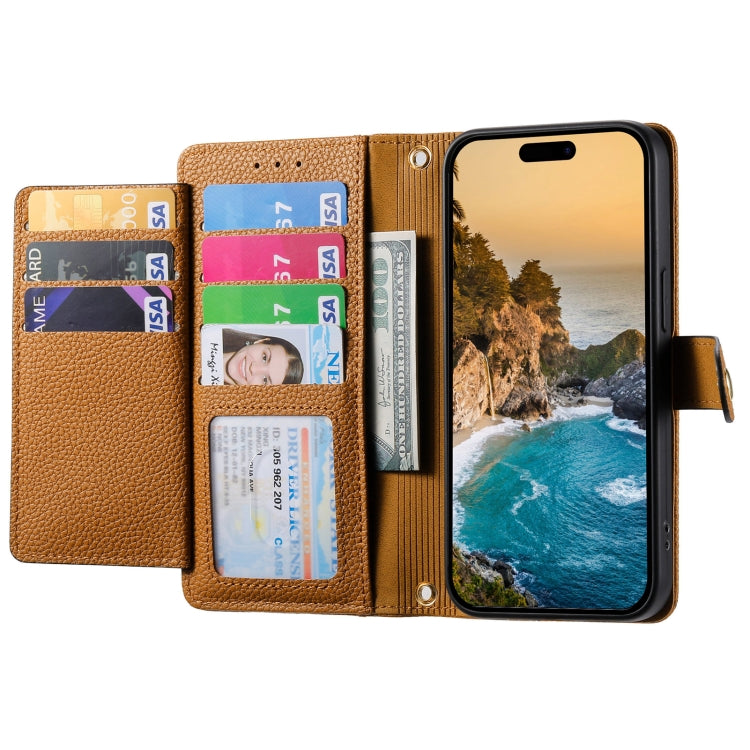 For iPhone 13 Pro Love Zipper Lanyard Leather Phone Case(Brown) - free shipping - PMC TechLife - Order now!